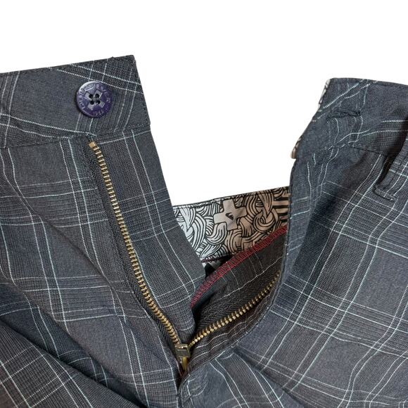 Quiksilver Shorts Men 38 Black Windowpane High-Rise Slash Pocket Classic Zip Fly - Picture 9 of 15